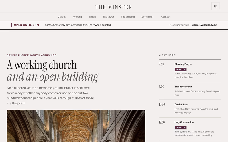 The “Front page” page of the Chapter template