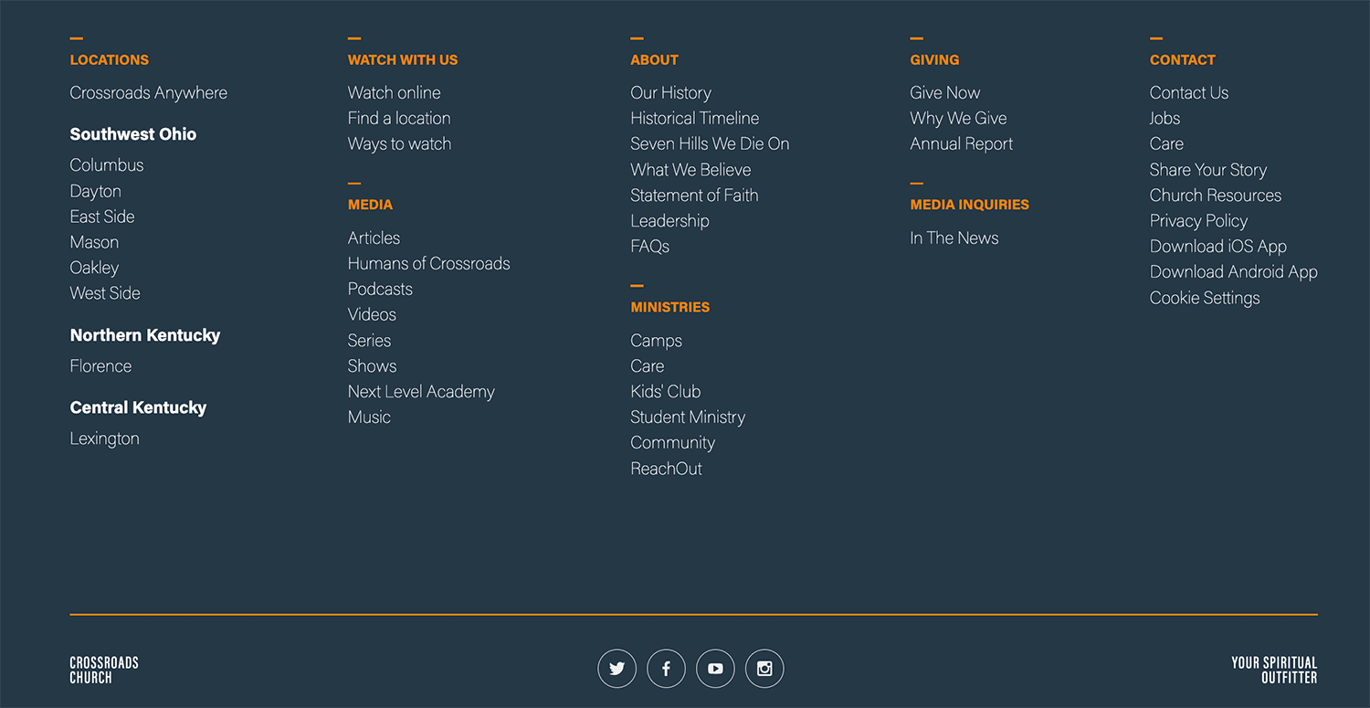 Less is more for every church website
