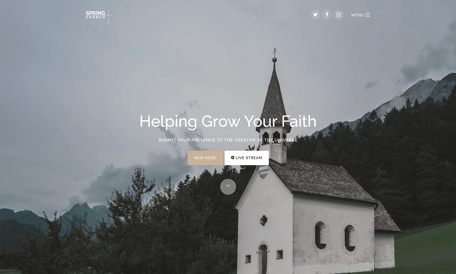 ChurchCreation website example from template
