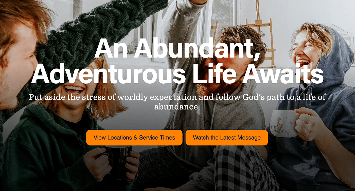 Every page is a story for a church website