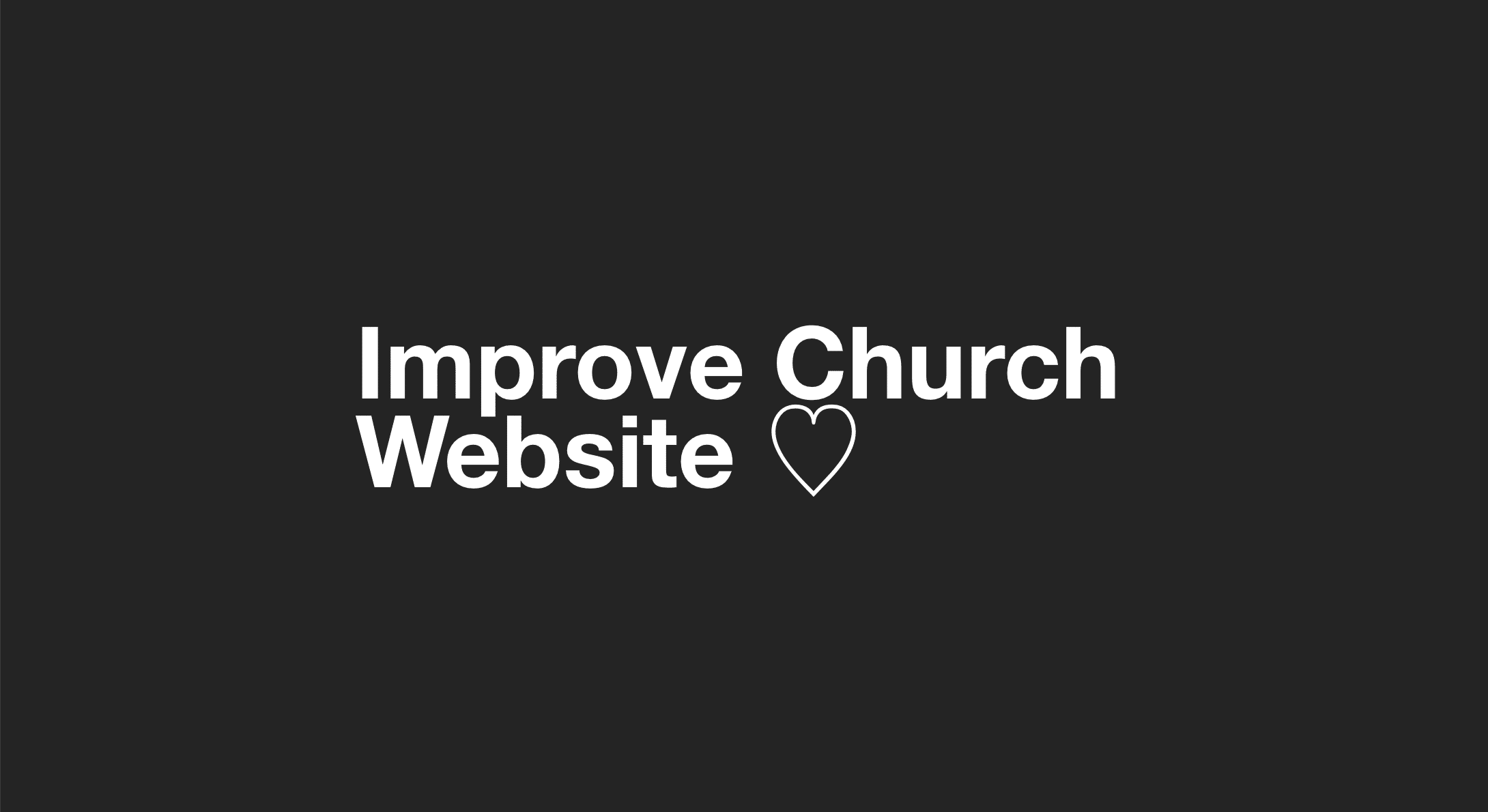 Improve church website