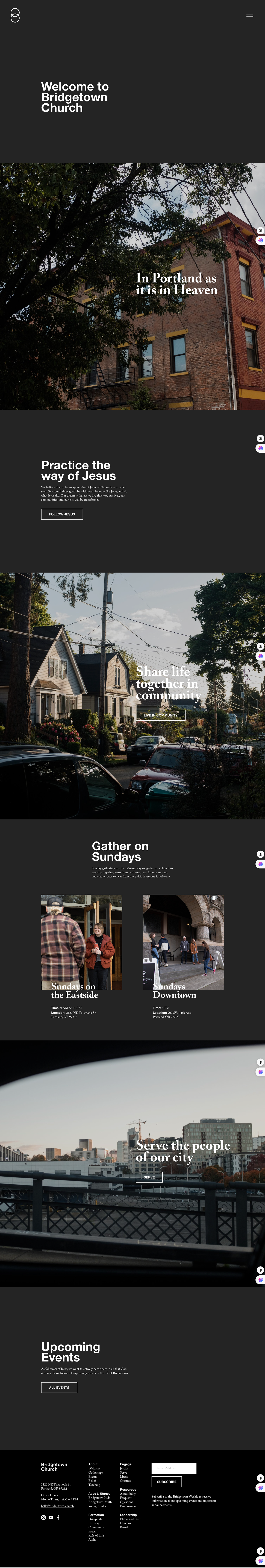 Simple Church website example