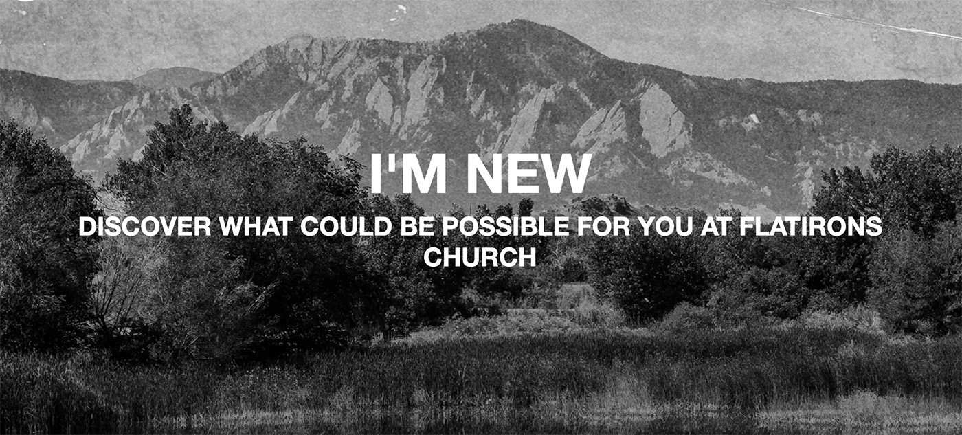 Welcome page for church newcomers 