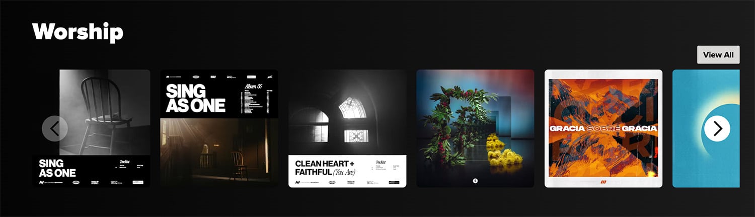 Worships recorded as videos 