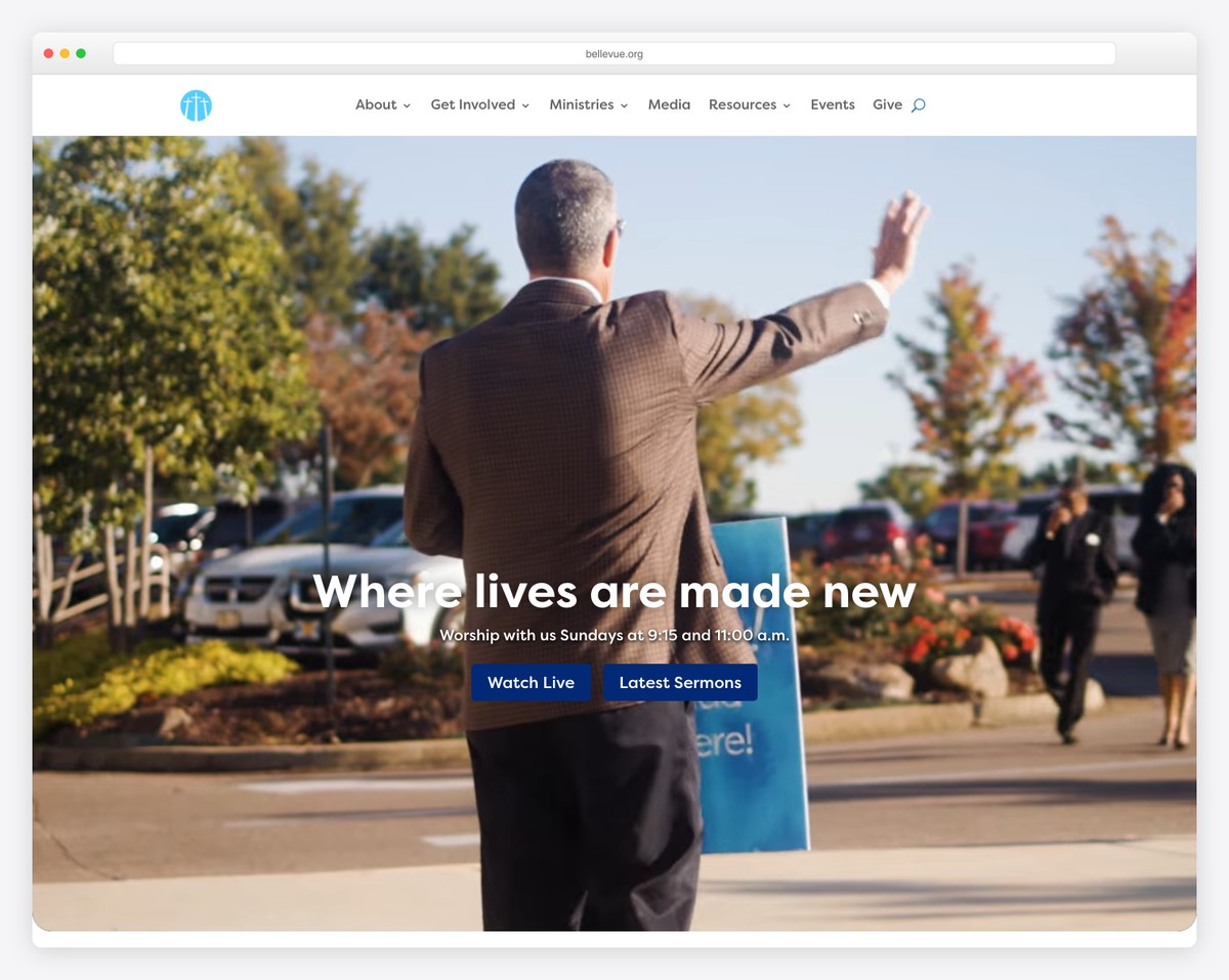 Bellevue Baptist Church (Memphis, TN) website screenshot