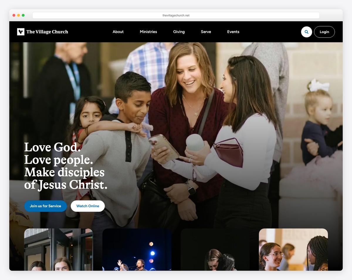 The Village Church (Flower Mound, TX) website screenshot