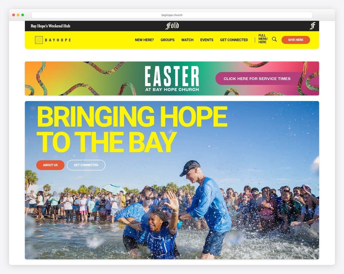 Bay Hope Church church website design