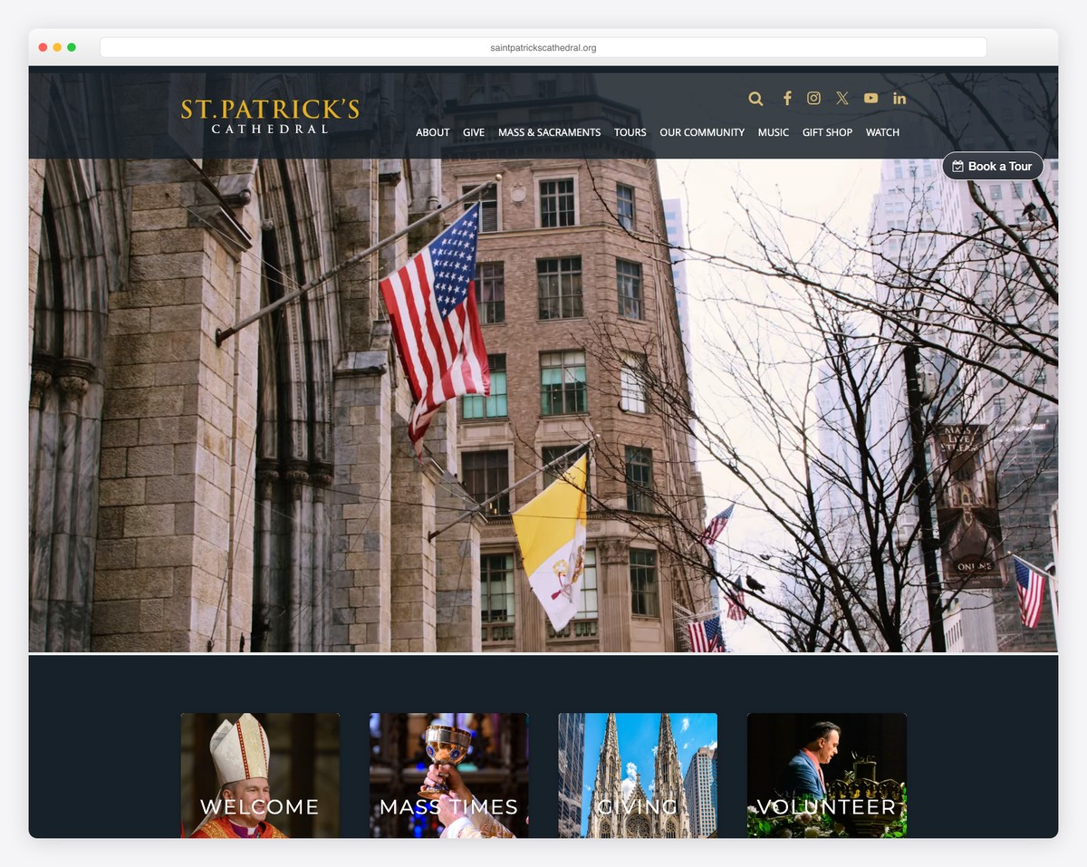 St. Patrick's Cathedral (New York, NY) website screenshot
