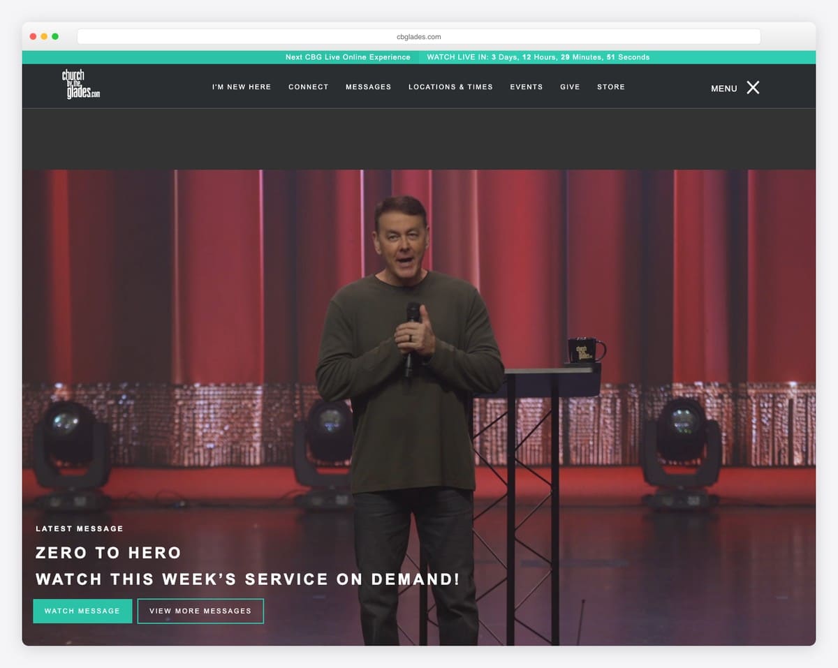 Church by the Glades church website design