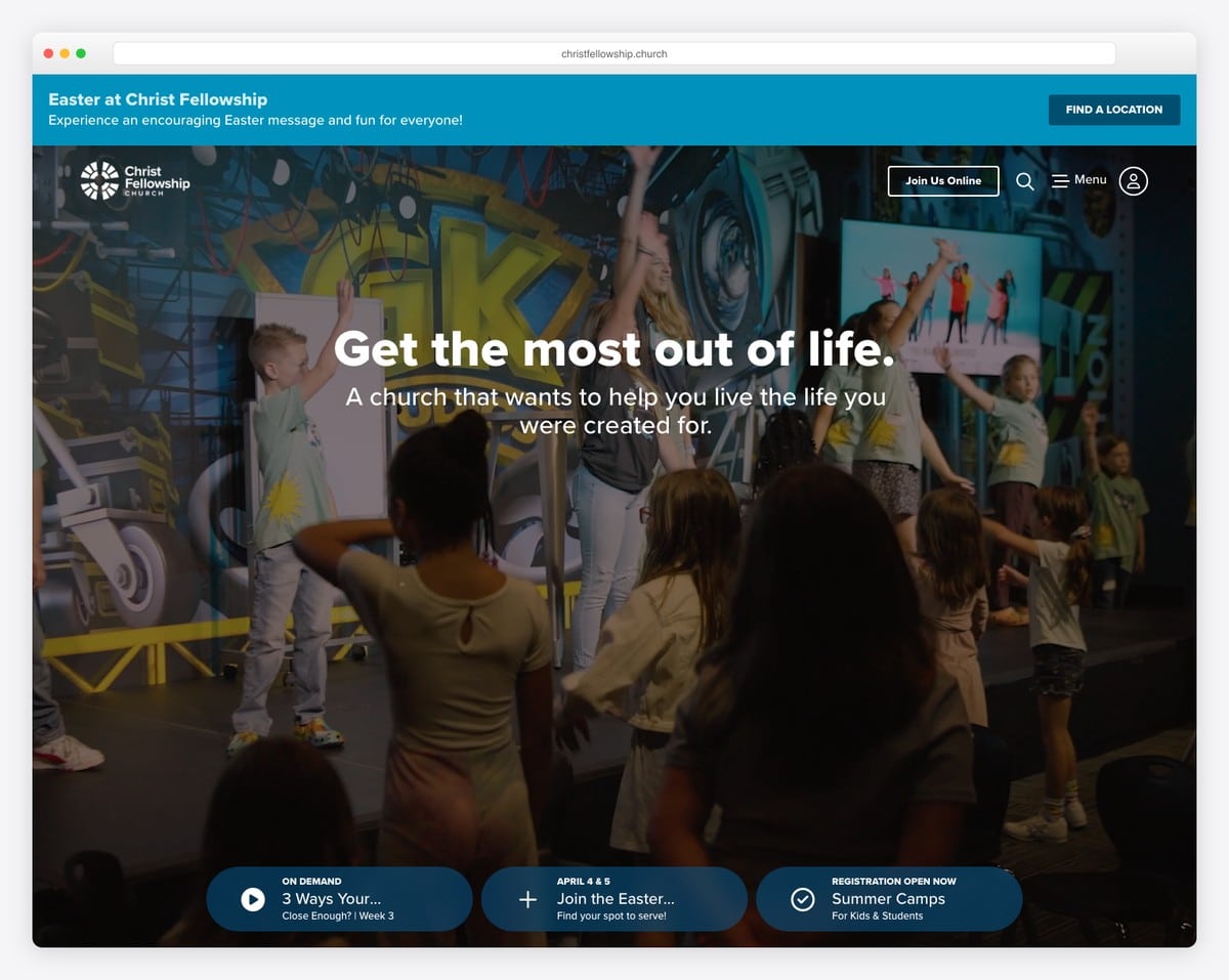 Christ Fellowship church website design