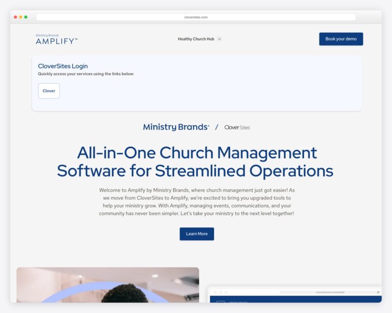 clover sites homepage screenshot