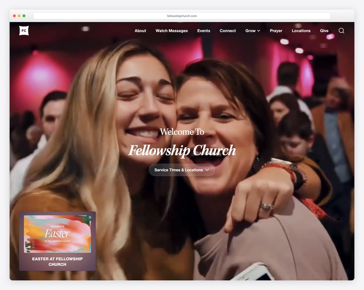 Fellowship Church church website design