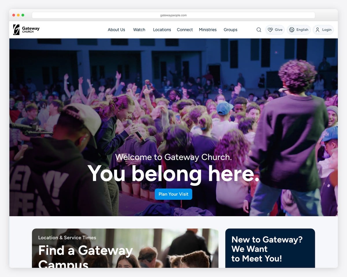 Gateway Church church website design