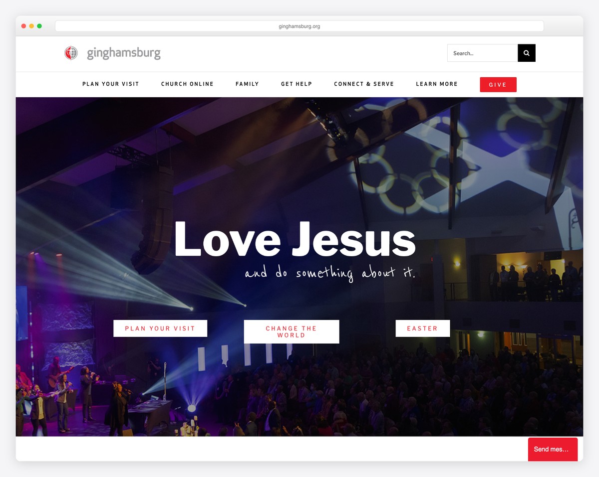 Ginghamsburg Church (Tipp City, OH) website screenshot