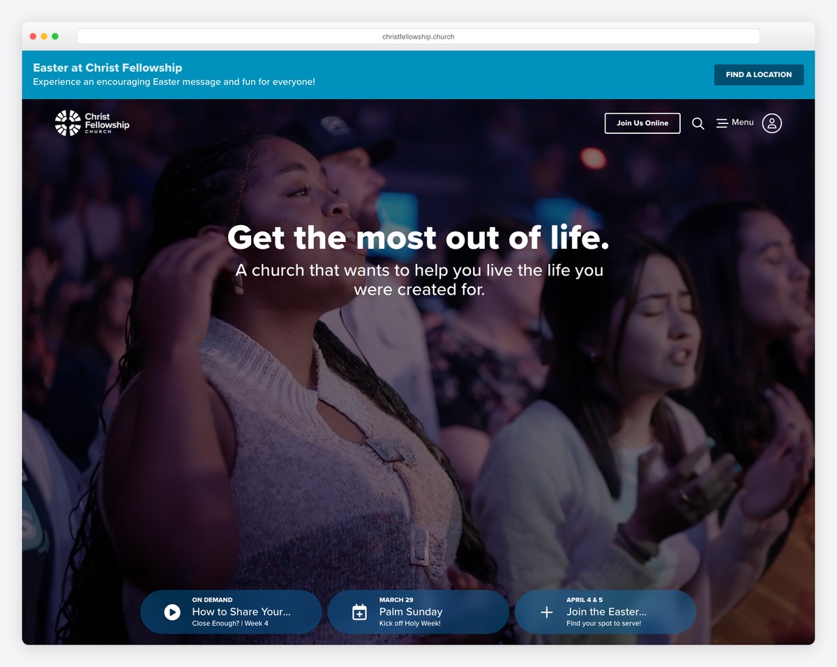 Christ Fellowship (Palm Beach, FL) website screenshot