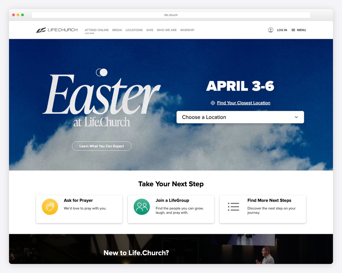 Life.Church (Edmond, OK) website screenshot