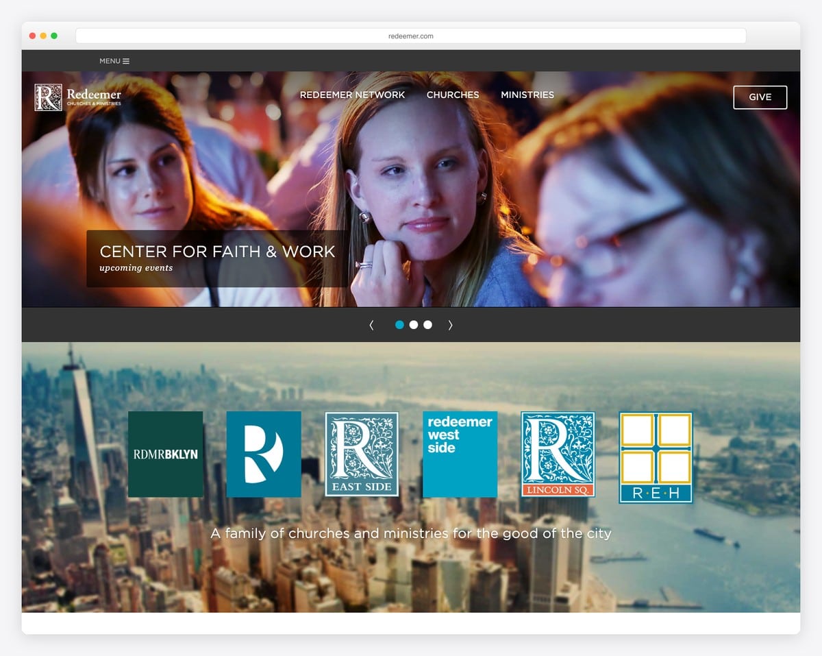 Redeemer Church church website design