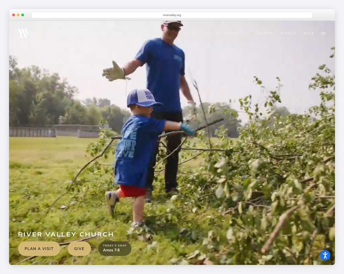 River Valley Church church website design