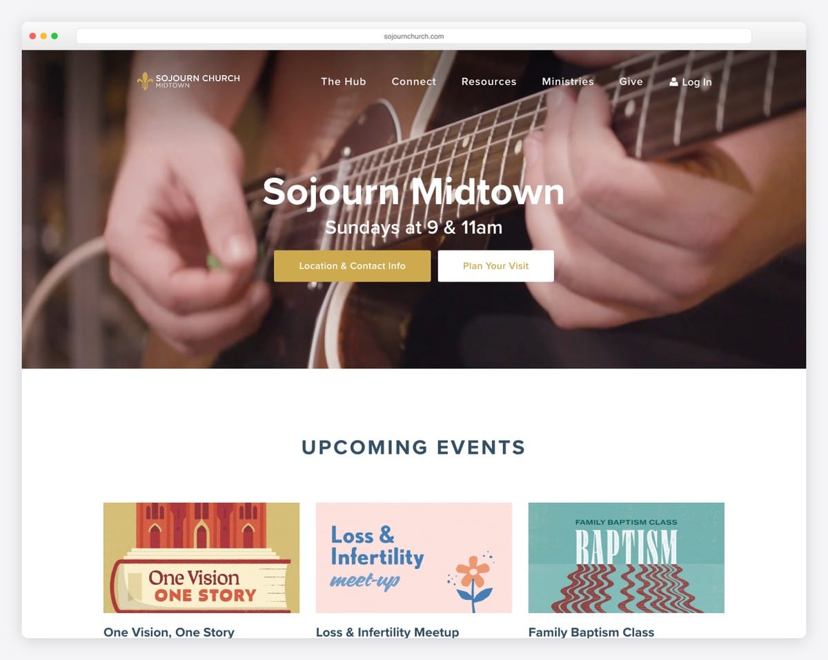 Sojourn Church church website design