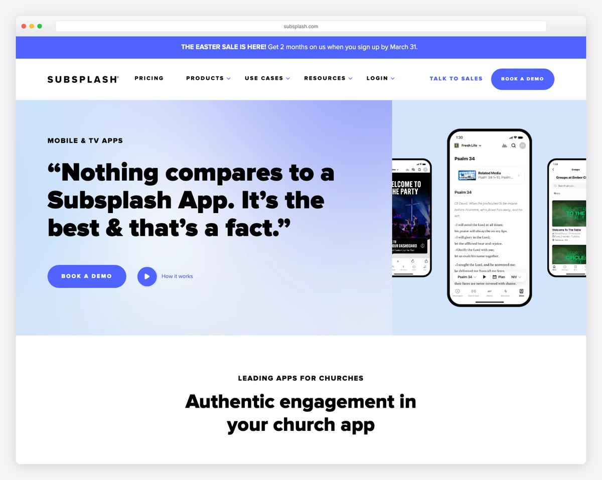 subsplash apps screenshot