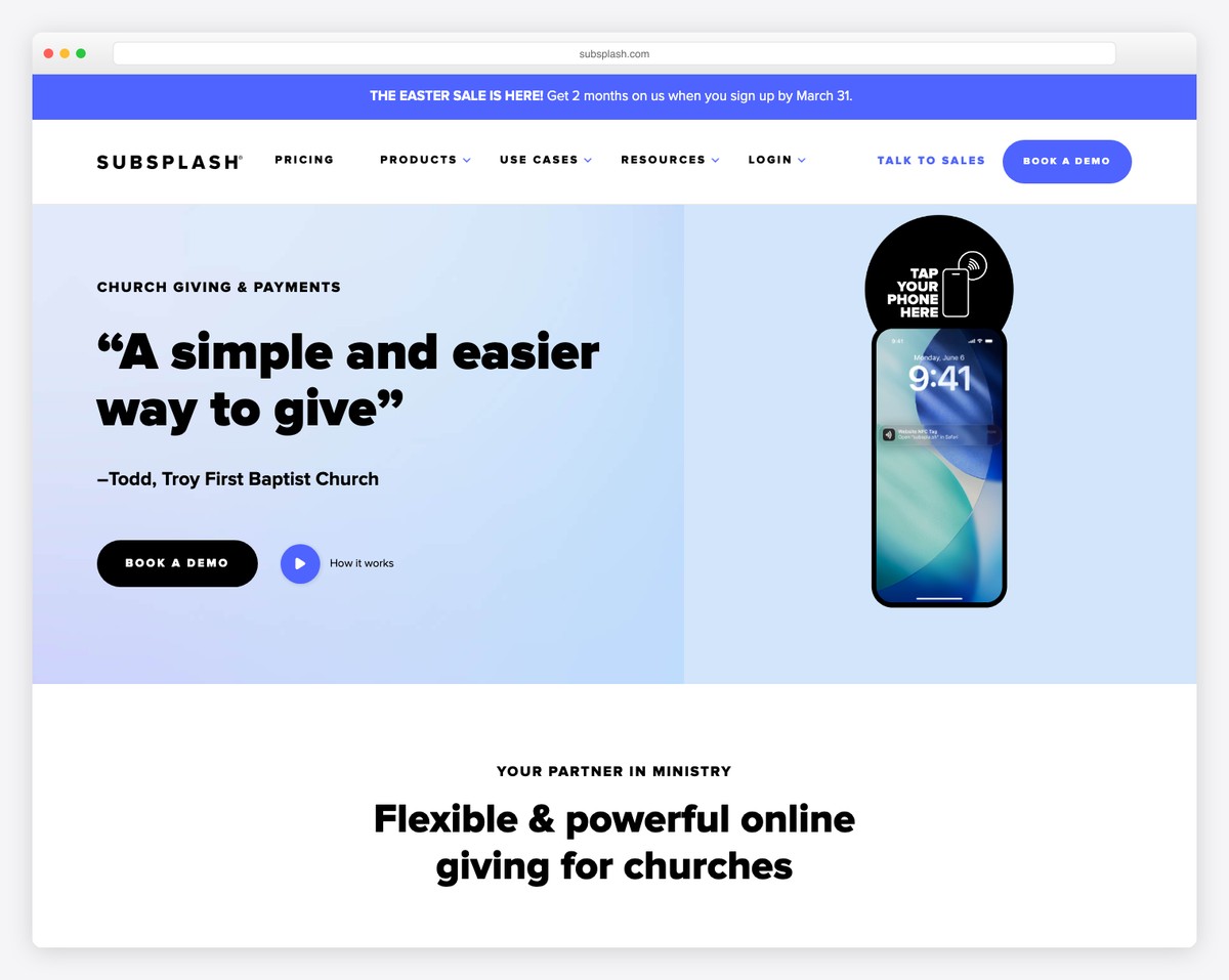 subsplash giving screenshot