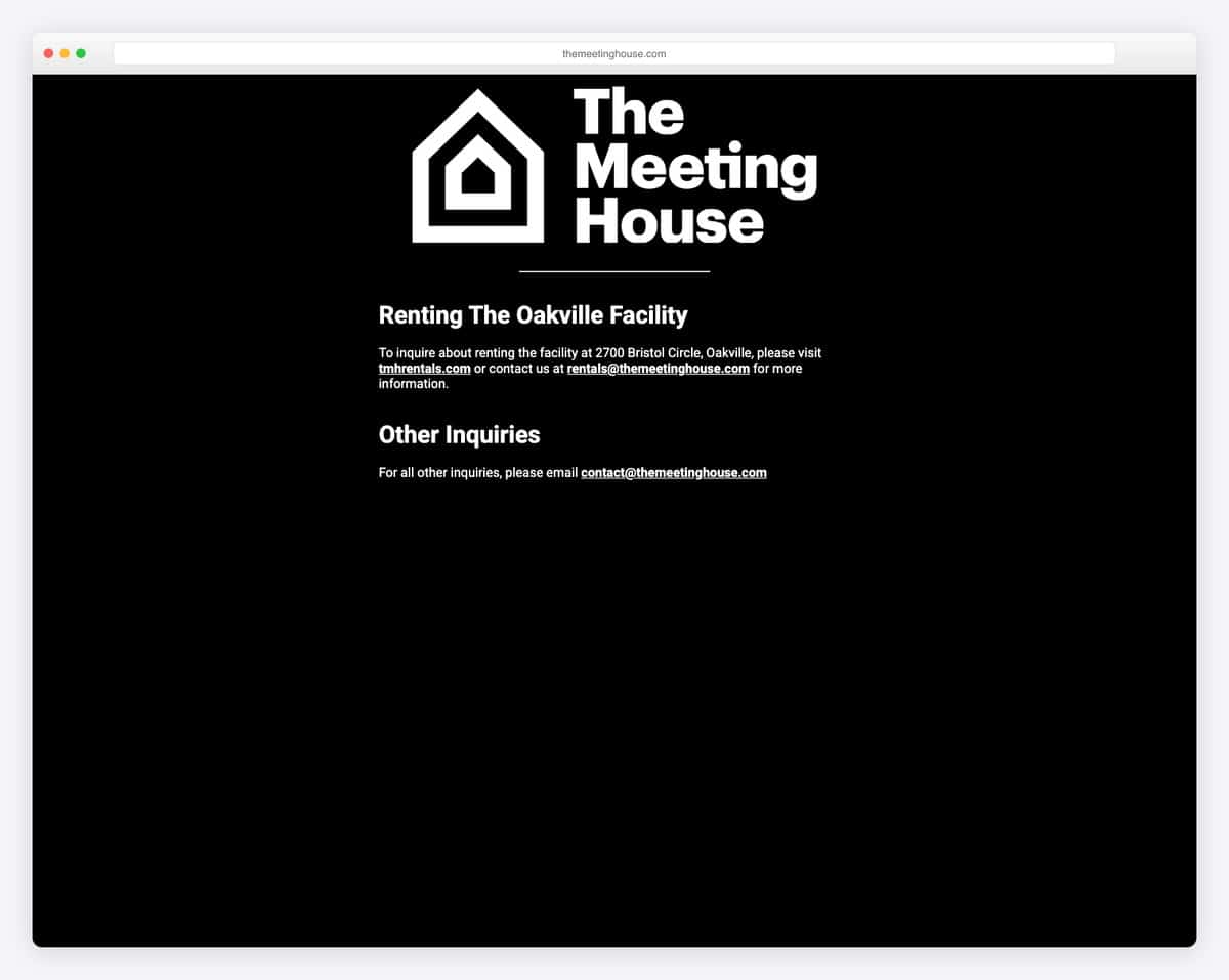 The Meeting House church website design