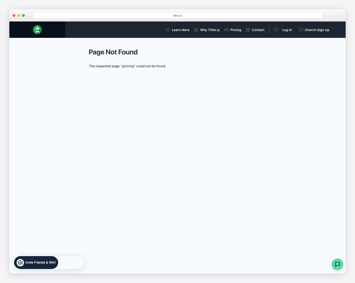 tithely pricing screenshot