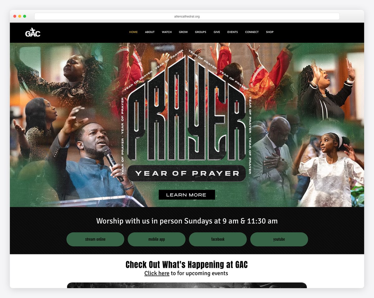 Greater Allen AME Cathedral New York website