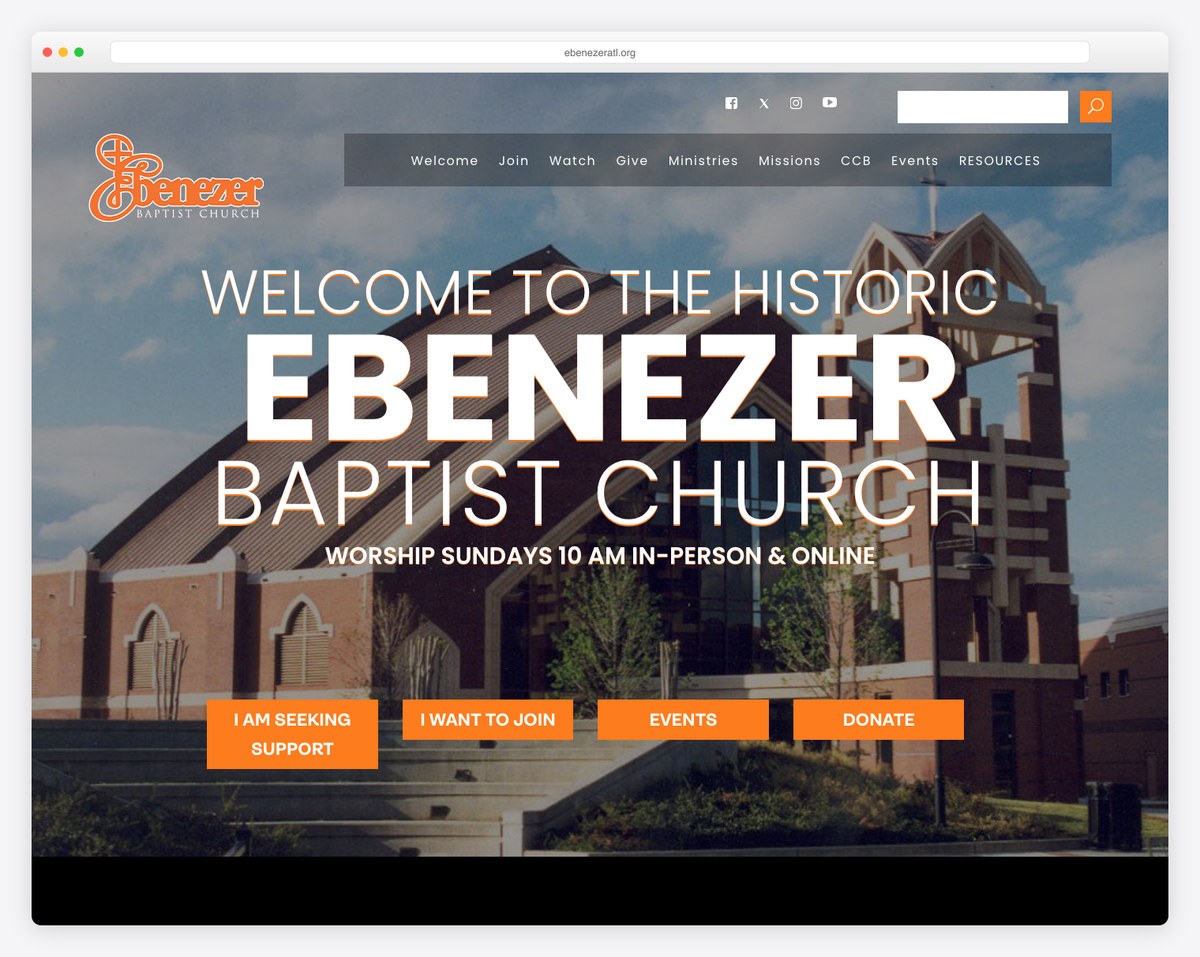 Ebenezer Baptist Church Atlanta website (MLK legacy)