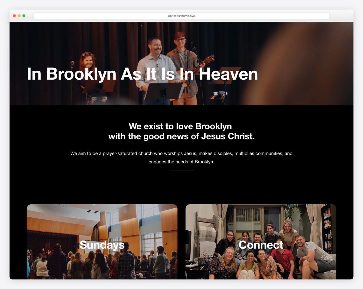 Apostles Church Brooklyn website (ACNA)