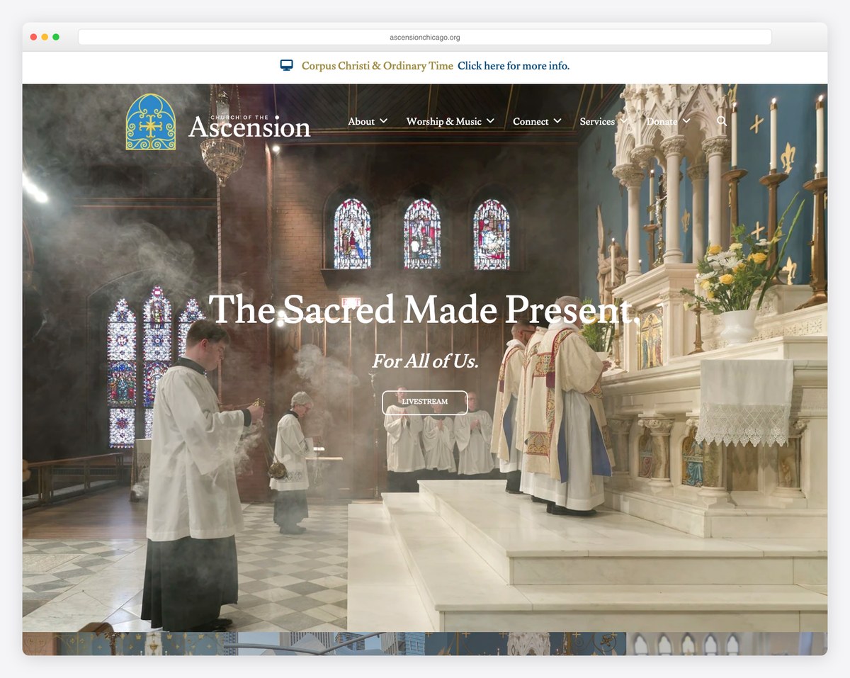 Church of the Ascension Chicago website (Episcopal, Anglo-Catholic)