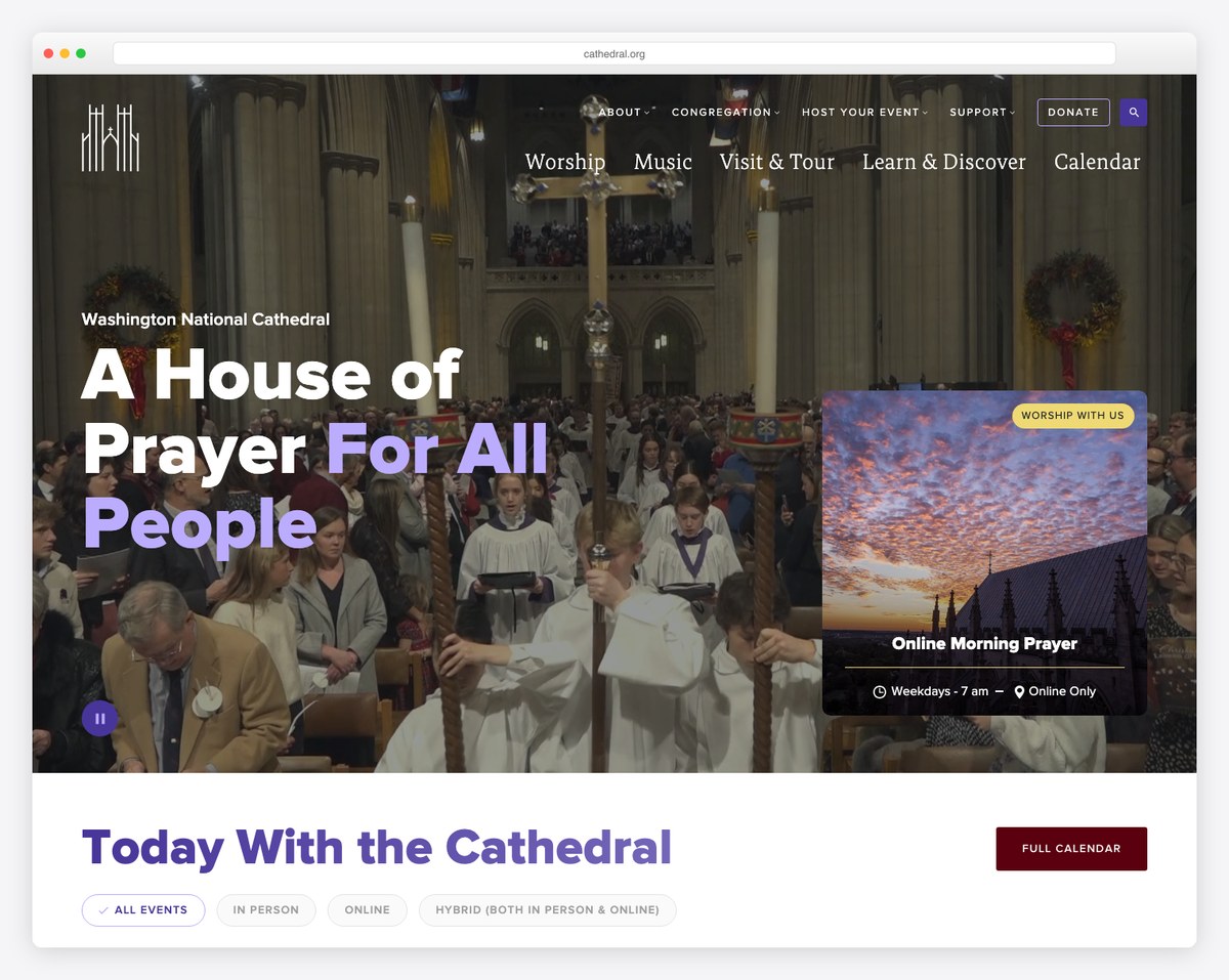 Washington National Cathedral website (Episcopal)