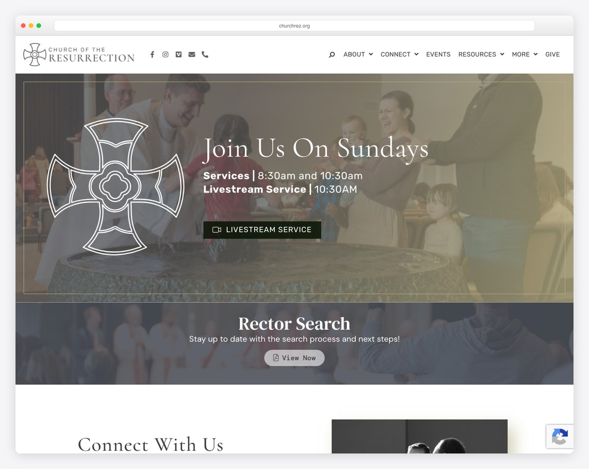 Church of the Resurrection Wheaton website (ACNA cathedral)