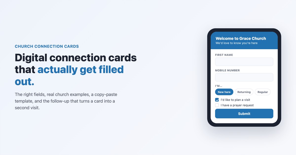 Digital connection cards that actually get filled out