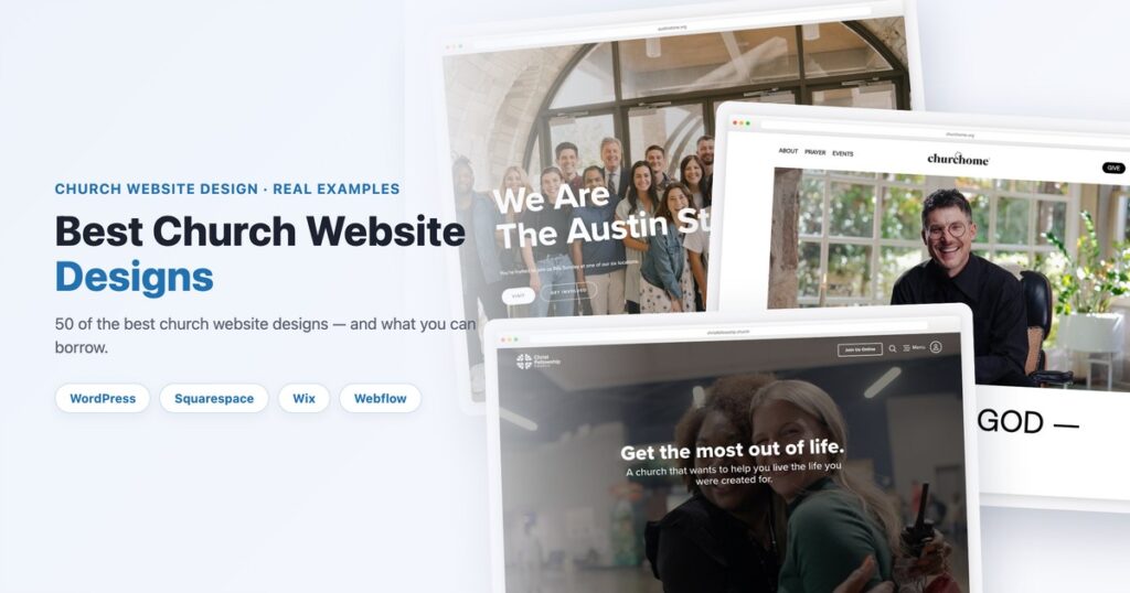 Best church website designs examples