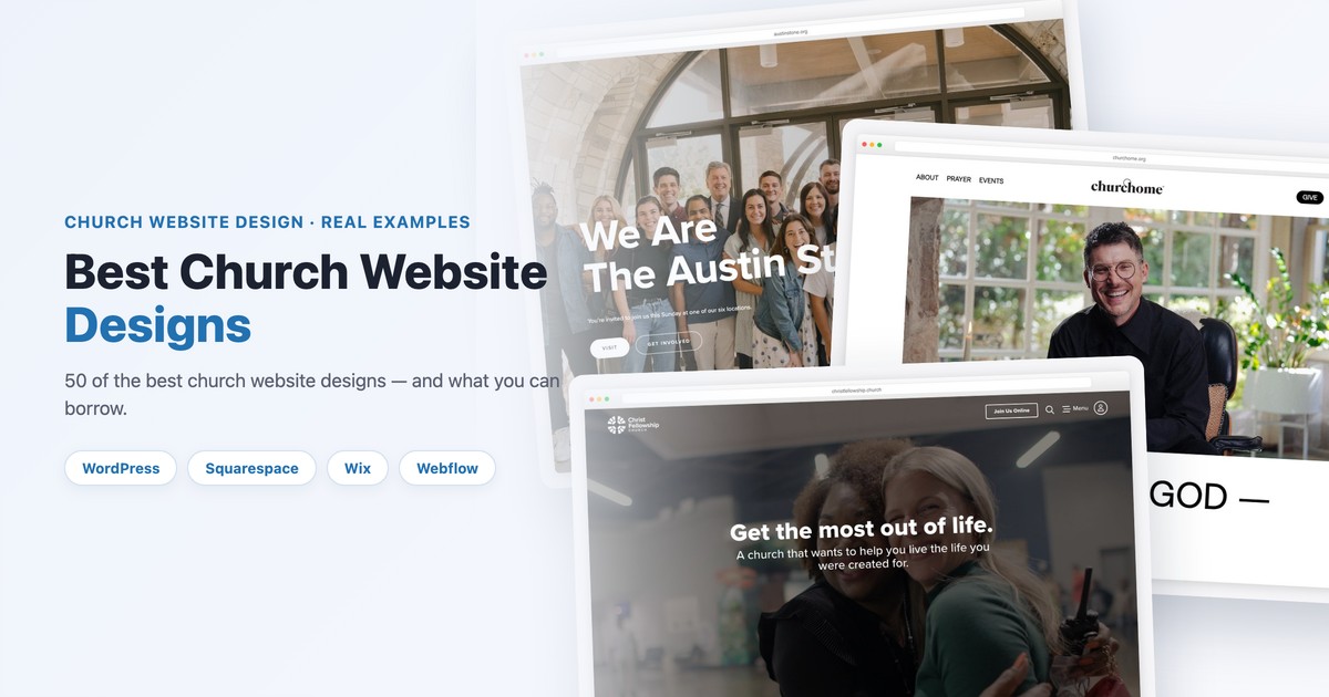 Best church website designs examples