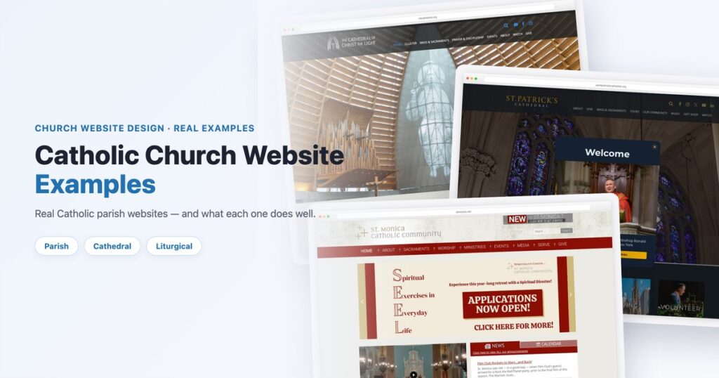 Catholic church website examples