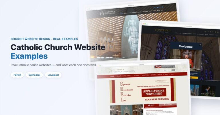 Catholic church website examples