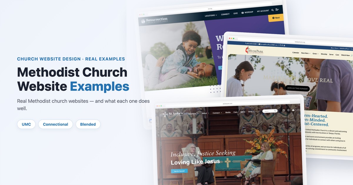Methodist Church Website Examples