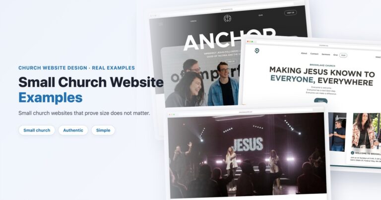 Small church website examples