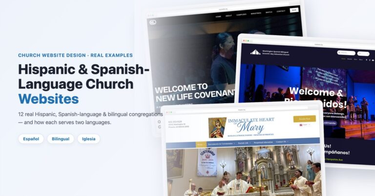 Hispanic and Spanish-language bilingual church website examples
