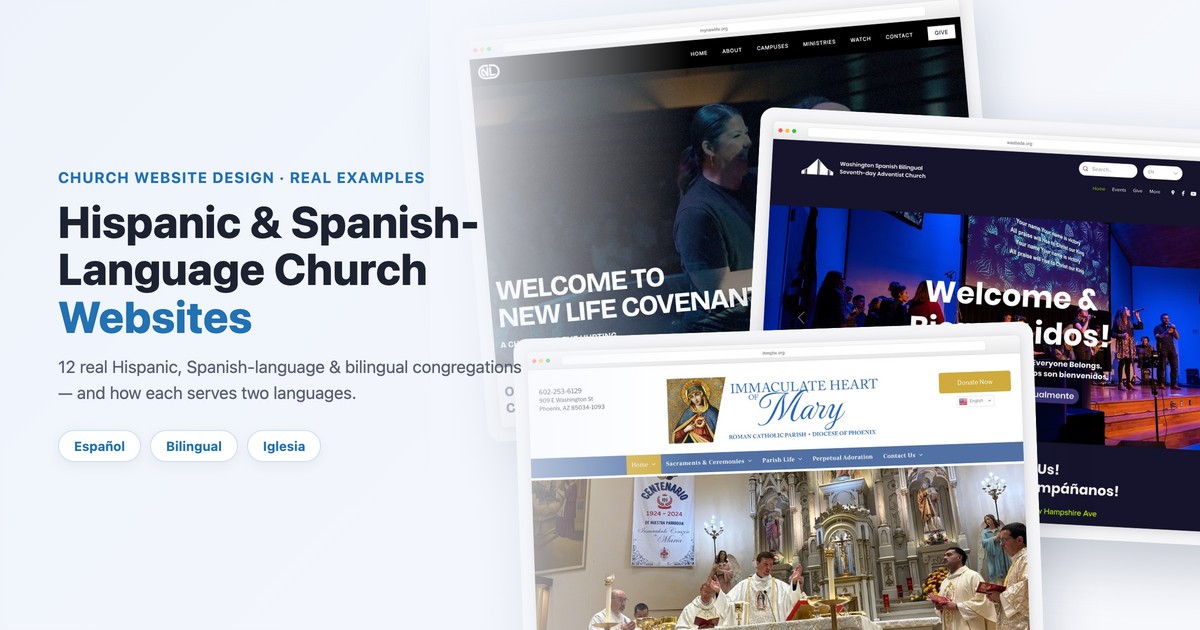 Hispanic & Spanish-Language Church Website Examples: 12 That Inspire