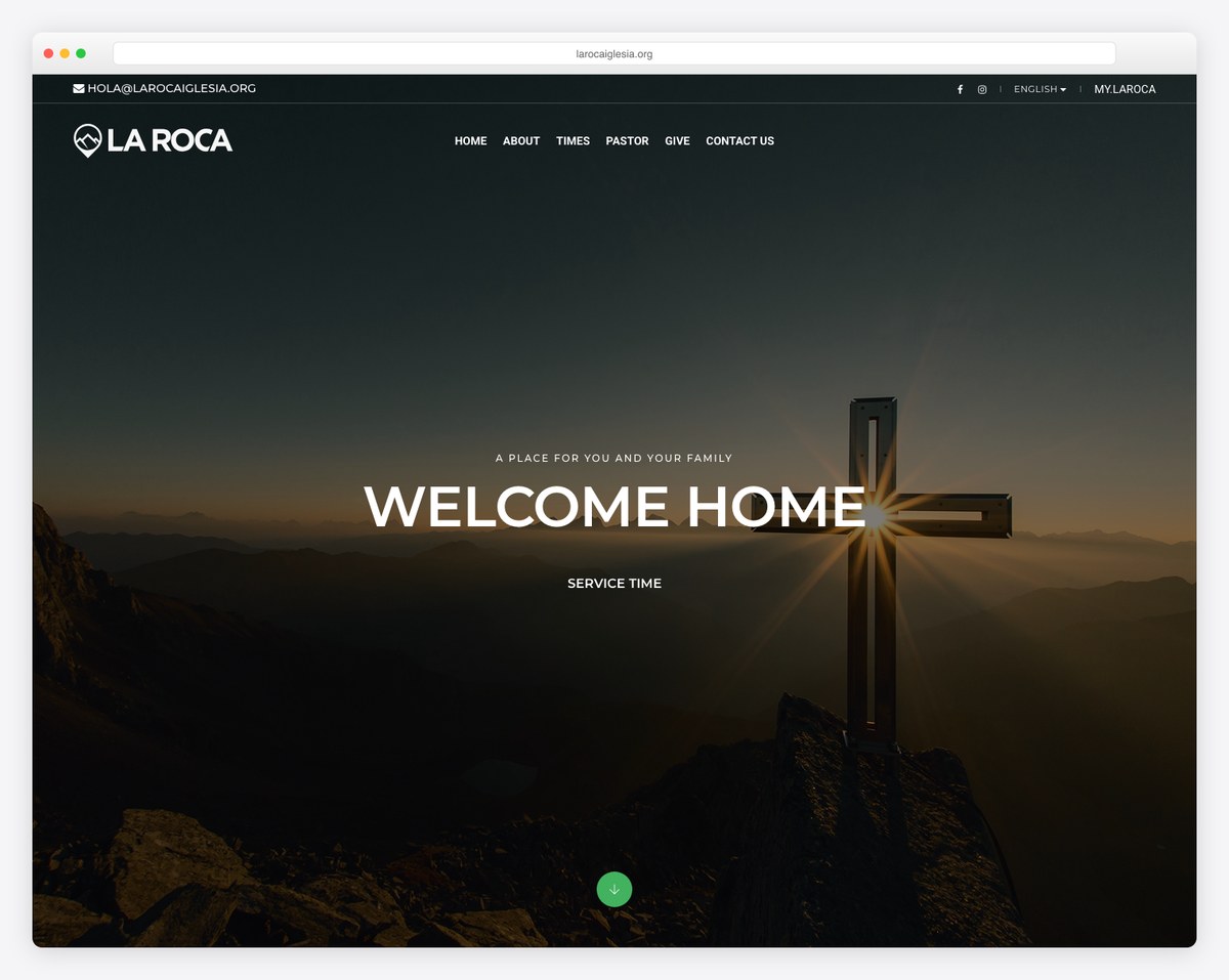 La Roca Iglesia Holland MI bilingual church website