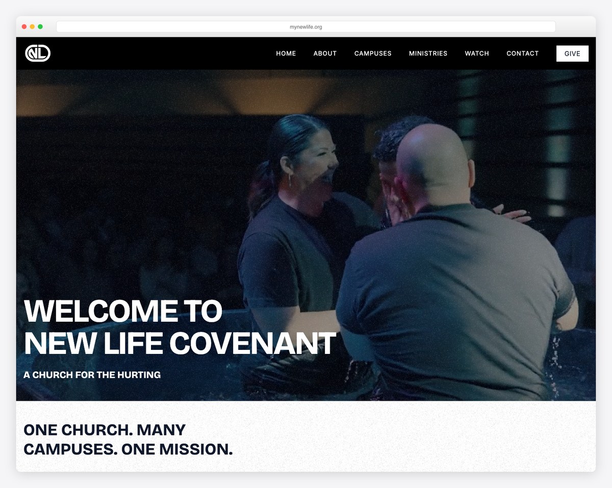 New Life Covenant Church Chicago website with Spanish campus