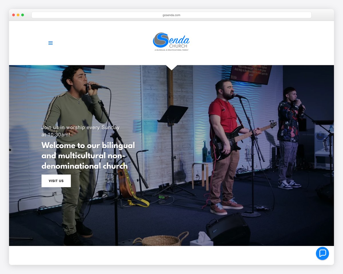 Senda Church Tavares FL bilingual Hispanic church website