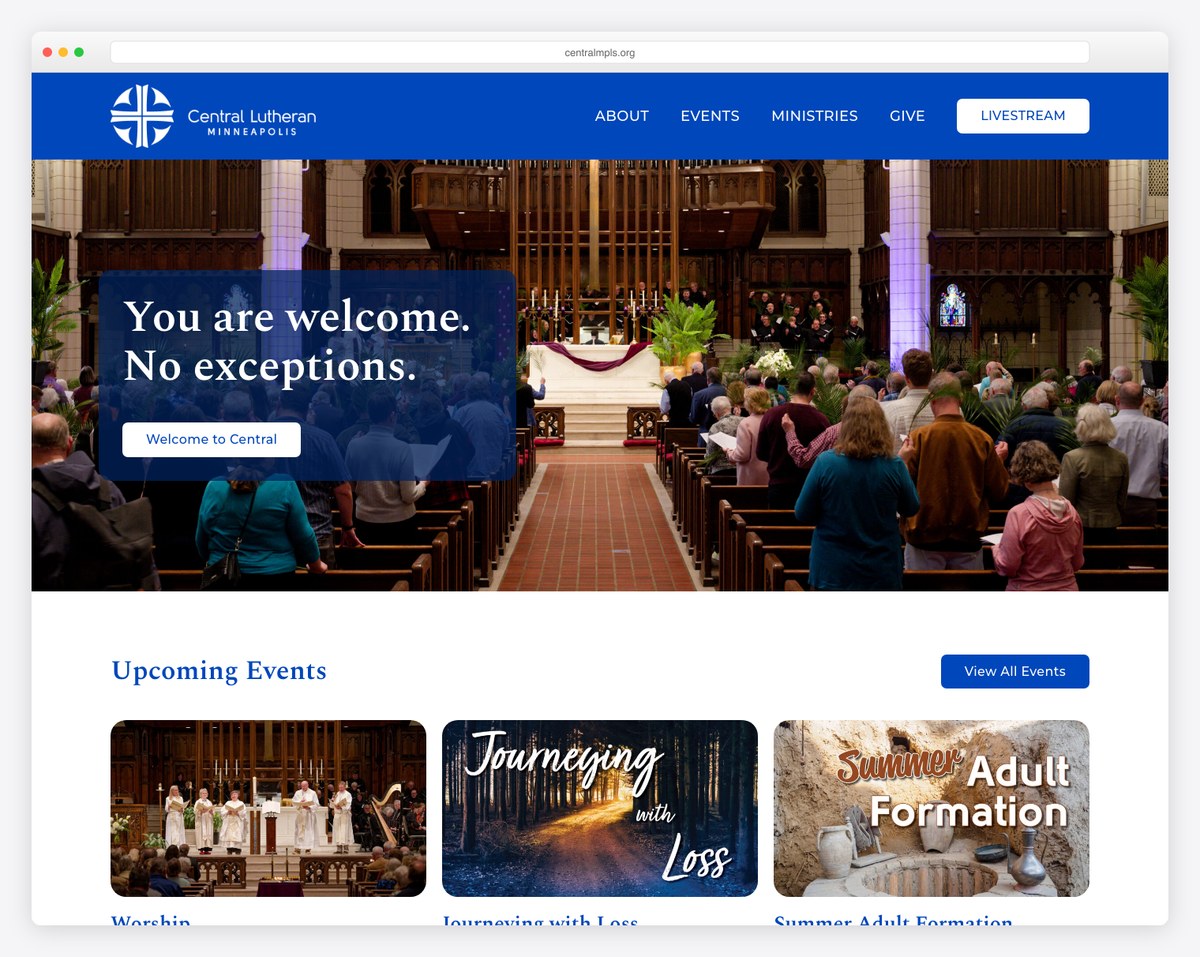 Central Lutheran Church Minneapolis website (ELCA)