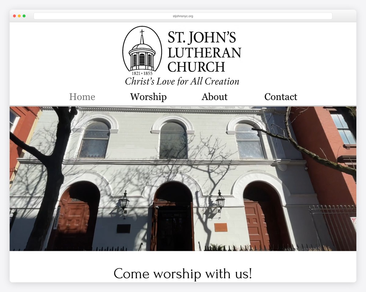 St. John's Lutheran Church New York website (ELCA)