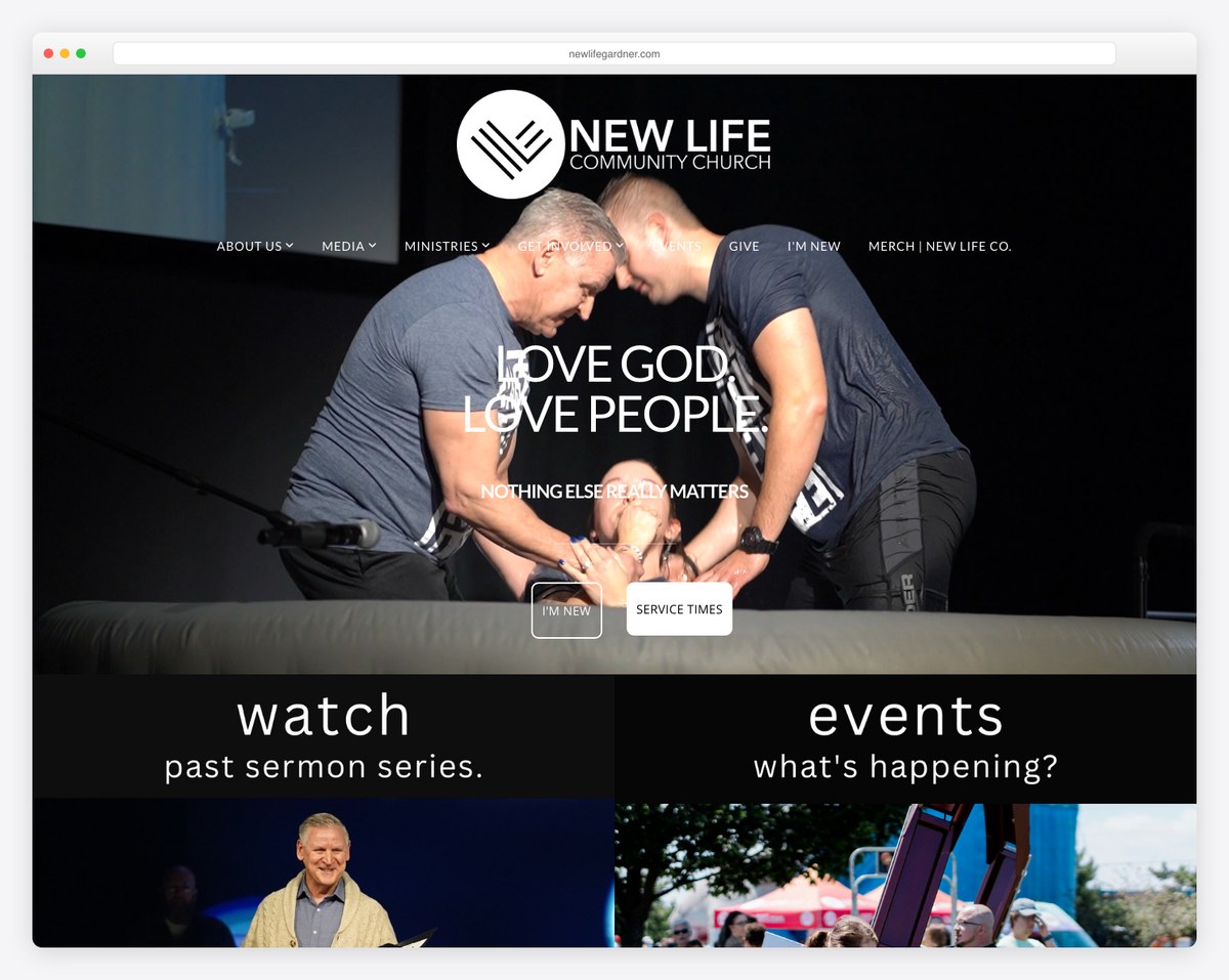 New Life Community Church built on Subsplash screenshot