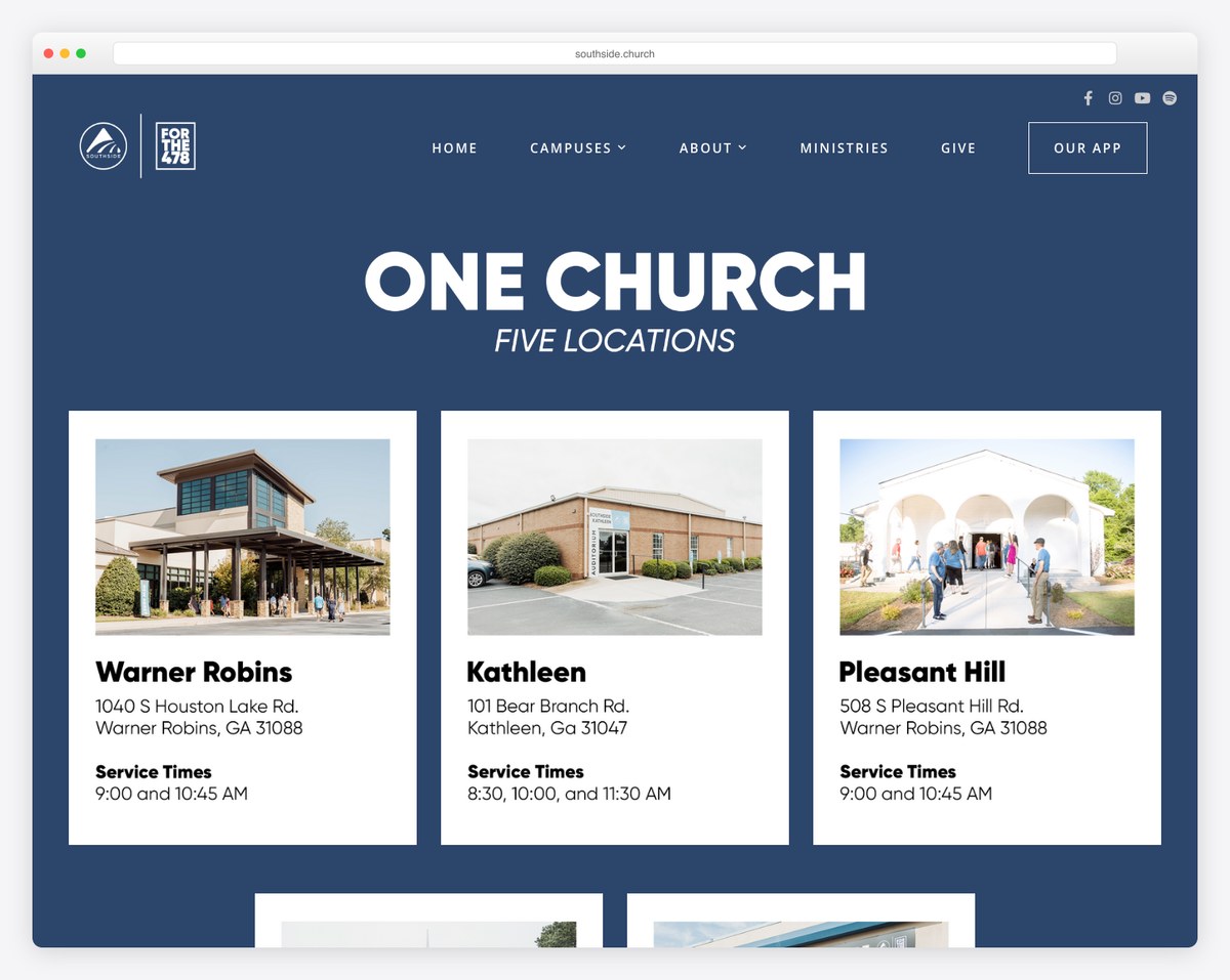 Southside Church built on Subsplash screenshot