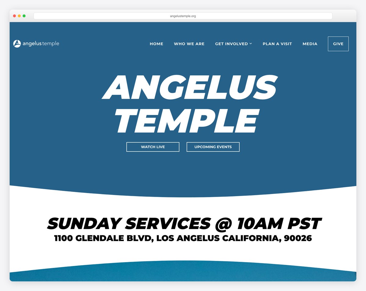 Angelus Temple Los Angeles website (Foursquare)
